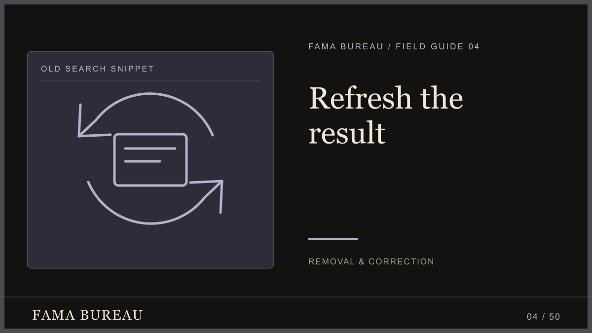 Refresh the result: Source changed, Refresh requested, Result checked